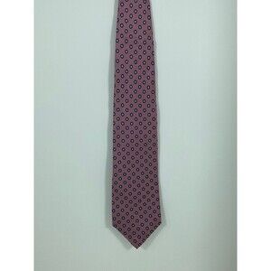 Resilio Men’s Silk Tie Pink Medallion Print